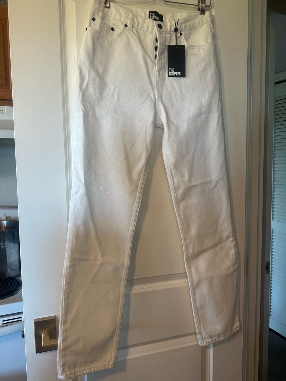 The Kooples Men's White Slim Straight Jeans